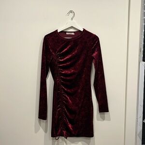 “Live to be Spoiled” Medium Red Velvet Dress